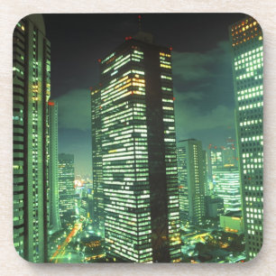 Dessous-de-verre Nightscape, Shinjuku, Tokyo, Japon