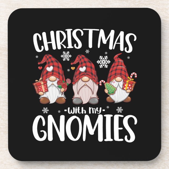 Dessous-de-verre Noël Avec Mes Gnomies Buffalo Red Plaid Gnome (Devant)