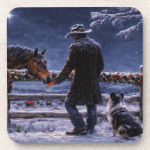 Noël Country Western Cowboy Cheval