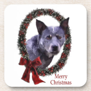 Dessous-de-verre Noël du chien de bétail australien