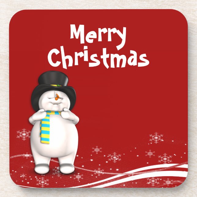 Dessous-de-verre Noël du dessinateur Snowman (Devant)