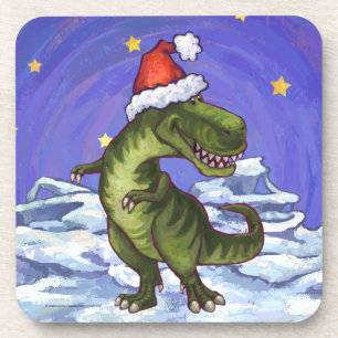 Dessous-de-verre Noël Tyrannosaurus