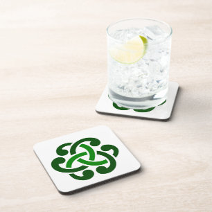 Dessous-de-verre Noeud celtique vert foncé