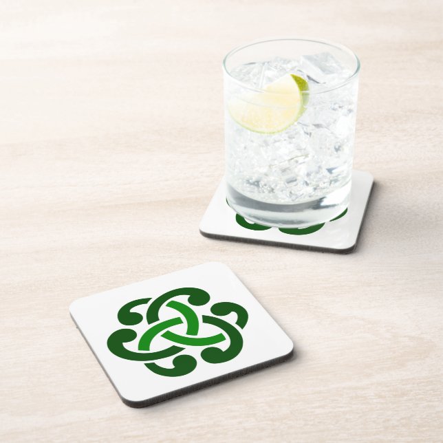 Dessous-de-verre Noeud celtique vert foncé (Côté Droit)