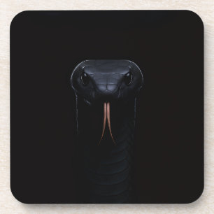 Dessous-de-verre Noir 4 Luxe Hard coaster, Black Mamba