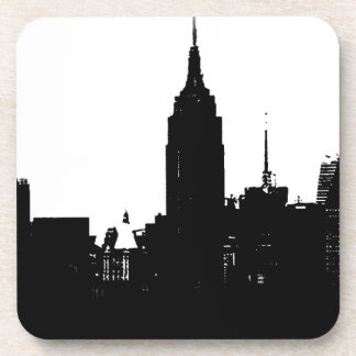 Dessous-de-verre Noir blanc New York Silhouette