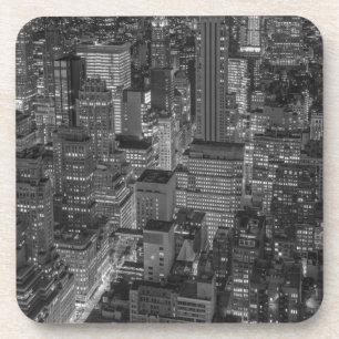 Dessous-de-verre Noir blanc rouge New York City Skyline