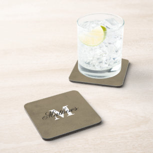 Dessous-de-verre Nom de famille élégant et monogramme