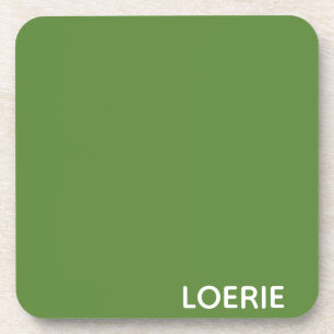 Dessous-de-verre Nom de la couleur verte Loerie