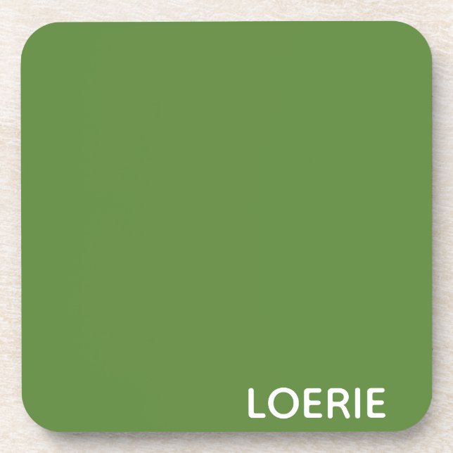 Dessous-de-verre Nom de la couleur verte Loerie (Devant)