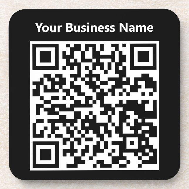 Dessous-de-verre Nom de l'entreprise plus QR Code sur (Devant)