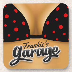 Dessous-de-verre Nom personnalisé Bikini Babe Girl Man Cave Garage