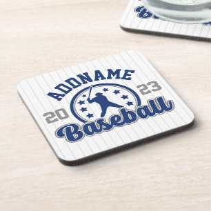 Dessous-de-verre NOM PERSONNALISÉ Jeu du joueur de l'équipe de base