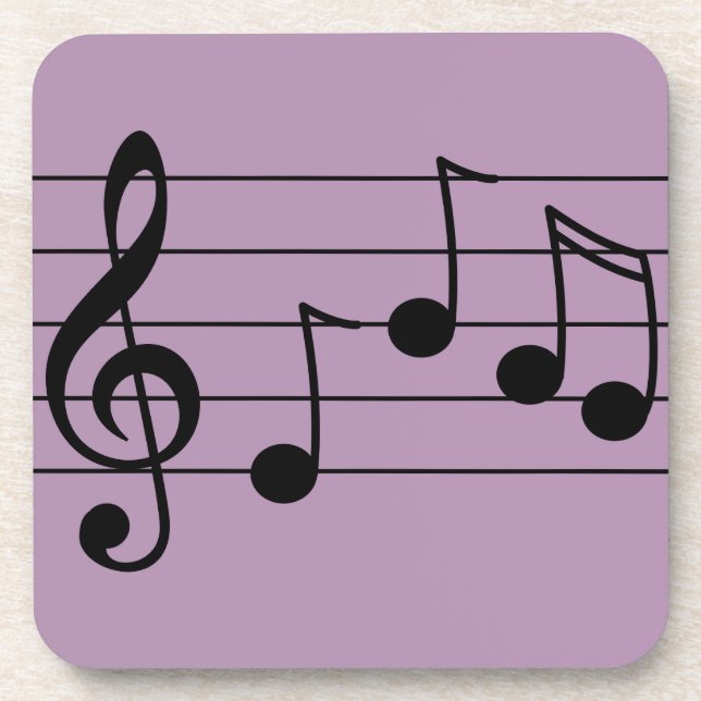 Dessous-de-verre Notation musicale clé tréble et personnel (Devant)