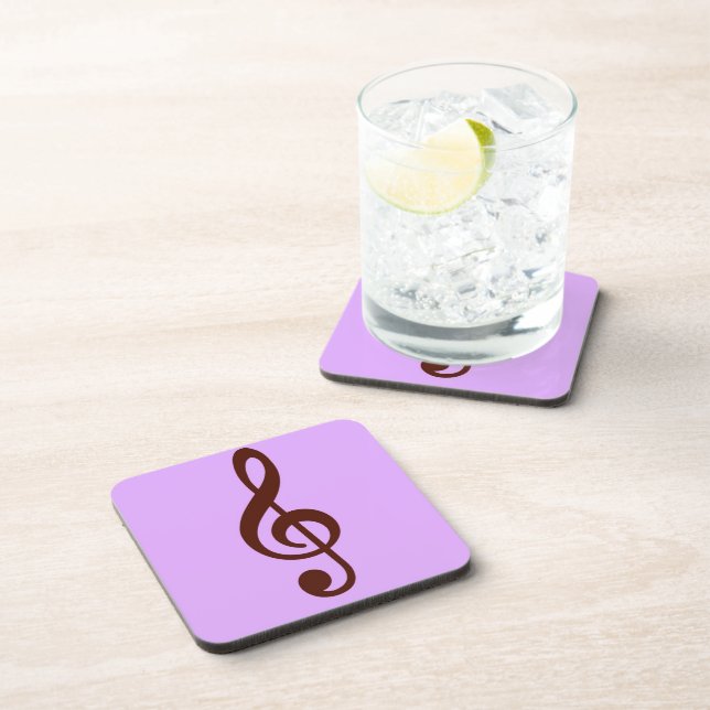 Dessous-de-verre Note musicale violette (Côté Droit)