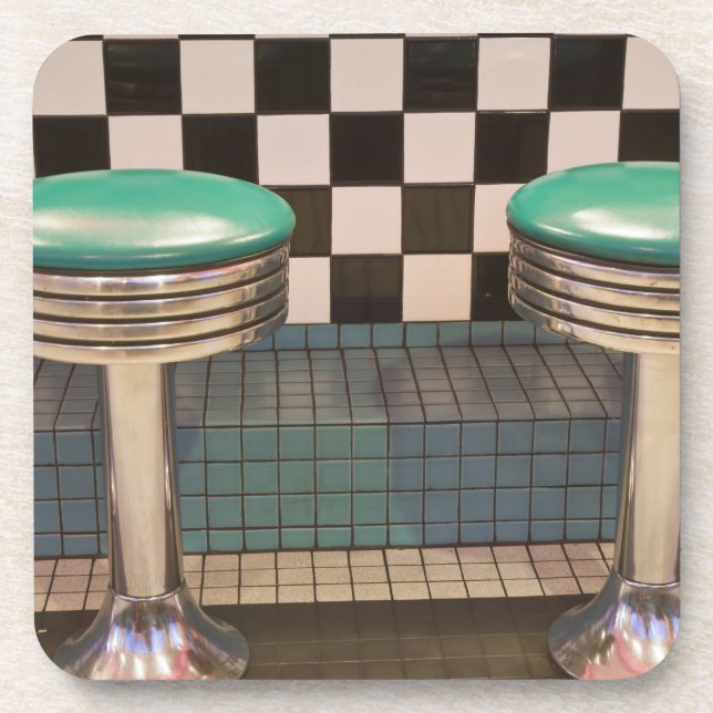 Dessous-de-verre Nouveau-Mexique, Albuquerque. Le 66 Diner le long (Devant)
