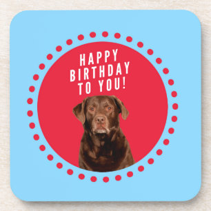Dessous-de-verre Nouvel anniversaire joyeux du chien de triever Bro