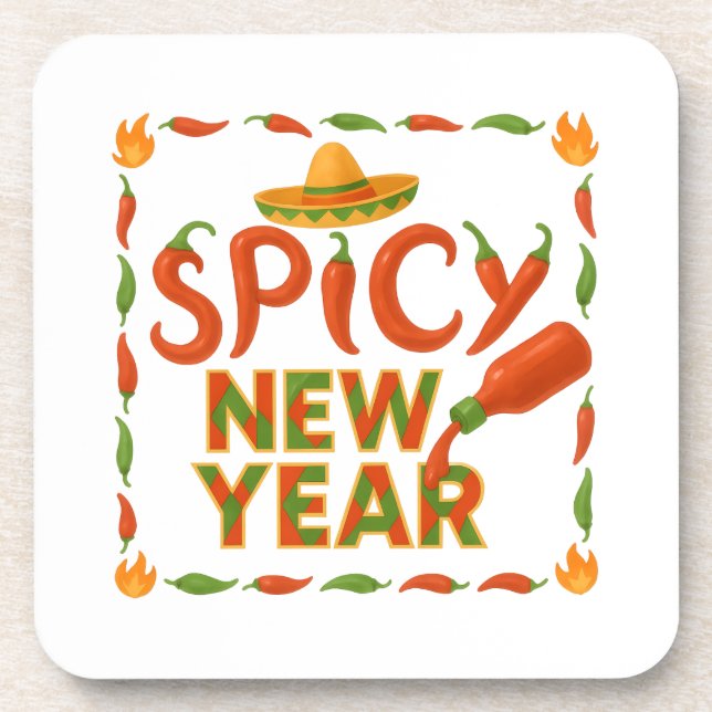 Dessous-de-verre Nouvelle Année Chaude (Devant)