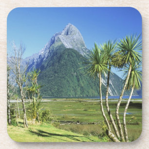 Dessous-de-verre Nouvelle-Zélande, île du Sud, Mitre Peak,