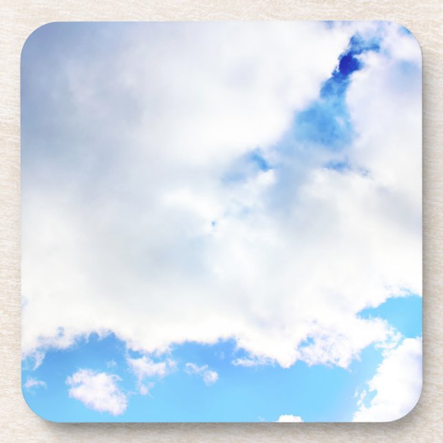 Dessous-de-verre Nuages blancs et ciel bleu (Devant)