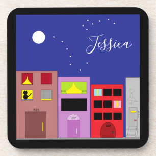 Dessous-de-verre Nuit en ville