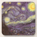 Dessous-de-verre Nuit étoilée par Vincent van Gogh, Art Vintage<br><div class="desc">Starry Night (1889) de Vincent van Gogh est un post impressionnisme vintage de peinture de paysage d'art. Vue sur une ville dans une vallée la nuit avec les nuages tourbillonnants, les étoiles brillant et une belle lune jaune dorée croissant. Il a été peint pendant la journée de mémoire et est...</div>