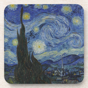 Dessous-de-verre Nuit étoilée, peinture à l'huile, Vincent Van Gogh