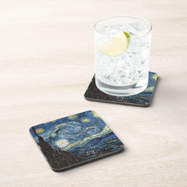 Dessous-de-verre Nuit Van Gogh Starry (Côté Droit)