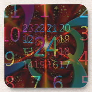 Dessous-de-verre Numéros psychadéliques motif, design fascinant