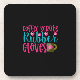 Dessous-de-verre Nurse Gift Coffee Scrubs Rubber Gloves