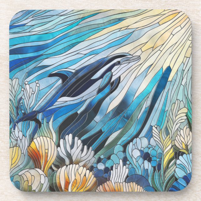 Dessous-de-verre Ocean Life - Art numérique Mosaic (Devant)