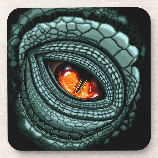 Dessous-de-verre Œil de prédateur reptile primal (Devant)