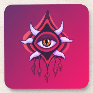 Dessous-de-verre Oeil Démon Violet - Art Occulte Gothique