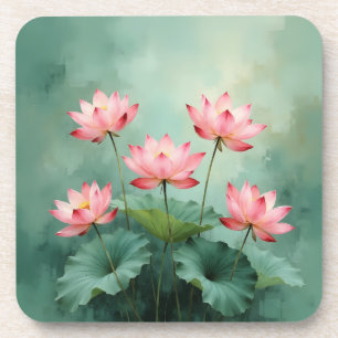 Dessous-de-verre Œuvre d'art Lotus Rose 