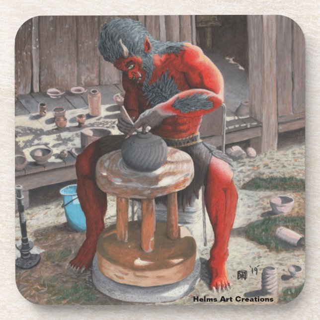 Dessous-de-verre Ogre Utilisation Potterie Roue Imaginaire Dessous  (Devant)