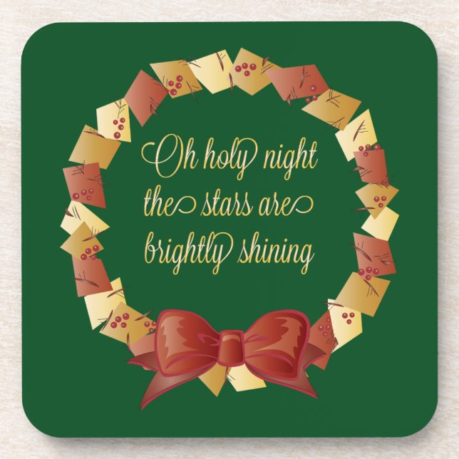 Dessous-de-verre Oh Holy Night Lyrics Design (Devant)
