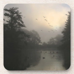 Dessous-de-verre Oies du Canada et brouillard de matin