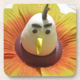 Dessous-de-verre Oiseau sculpté en Tournesol Imprimer