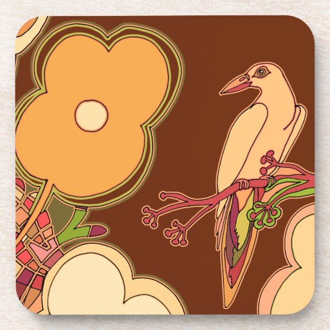 Dessous-de-verre Oiseaux Fantaisistes (Devant)