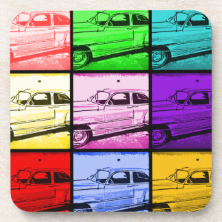 Dessous-de-verre Old Classic Car Watercolor Pop Art Imprimer