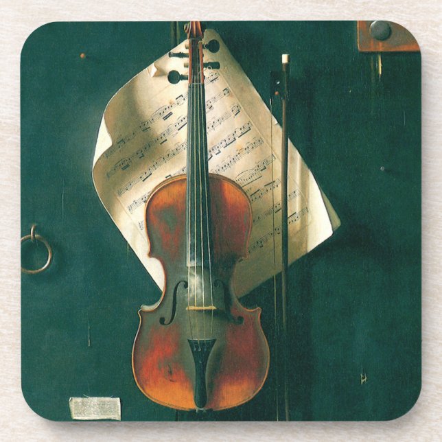 Dessous-de-verre Old Violon Still Life par William Michael Harnett (Devant)