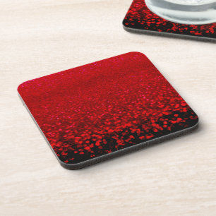 Dessous-de-verre Ombre parties scintillant rouge et noire