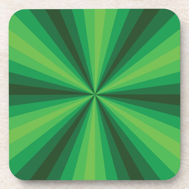 Dessous-de-verre Optical Illusion Green Square Coaster (Devant)