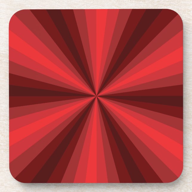 Dessous-de-verre Optical Illusion Red Square Coaster (Devant)