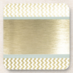 Dessous-de-verre Or de chevron glacé