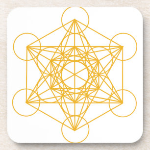 Dessous-de-verre Or de cube en Metatron