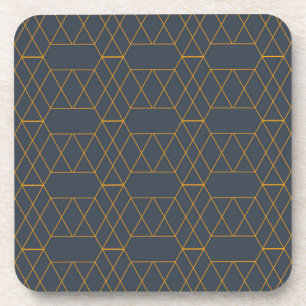 Dessous-de-verre Or, simple, moderne, cool, lignes tendance géométr