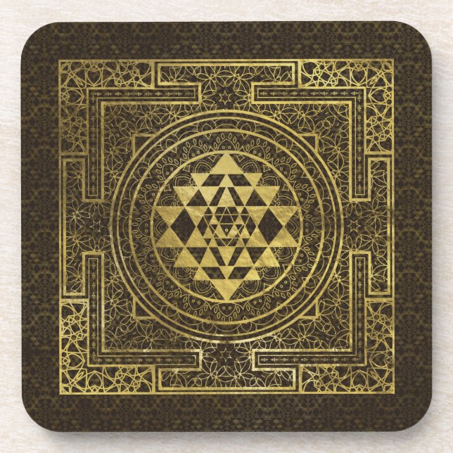 Dessous-de-verre Or Sri Yantra/Sri Chakra (Devant)