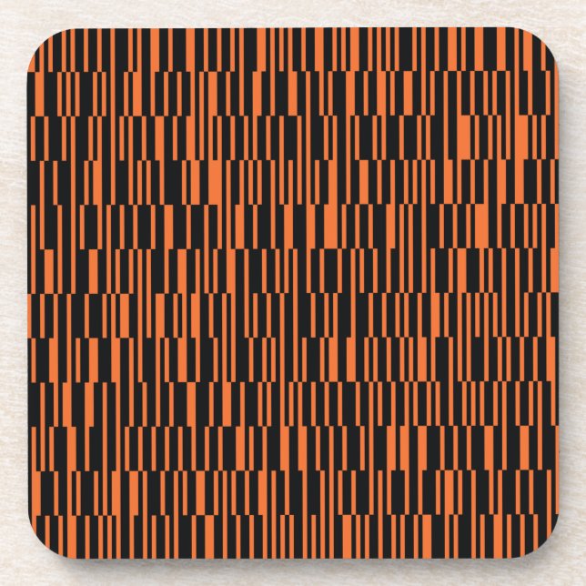 Dessous-de-verre Orange, cool, tendance, art graphique géométrique  (Devant)
