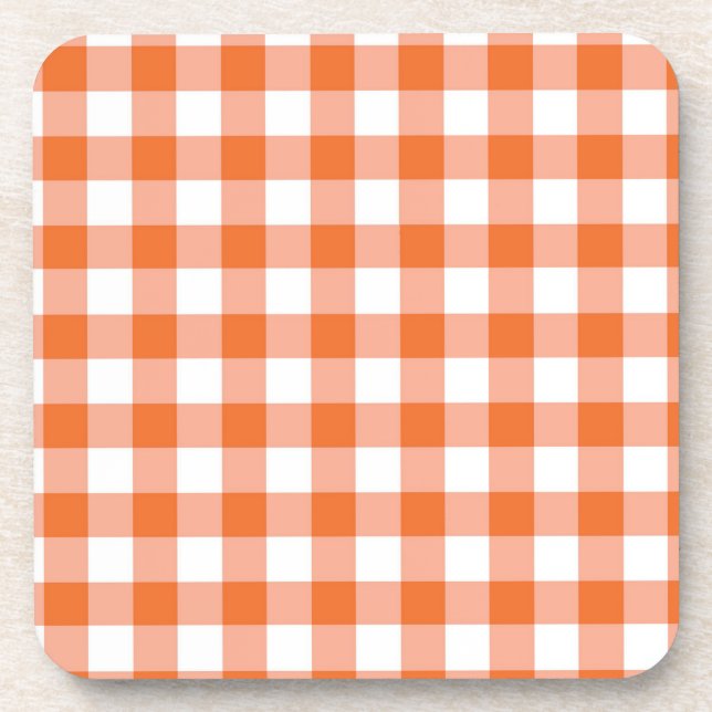 Dessous de verre Orange En vichy (Devant)